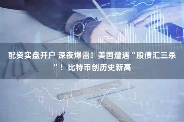 配资实盘开户 深夜爆雷！美国遭遇“股债汇三杀”！比特币创历史新高