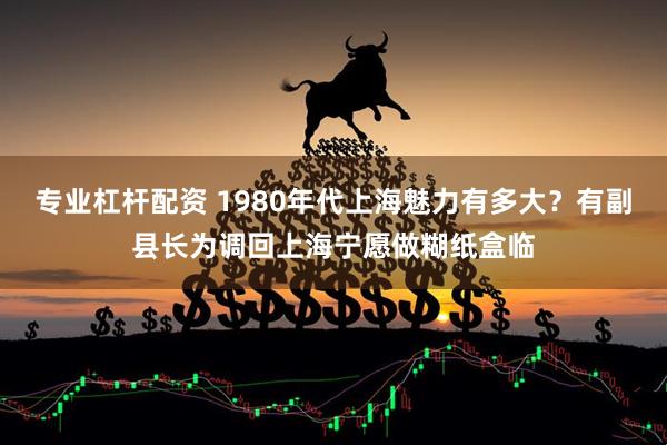 专业杠杆配资 1980年代上海魅力有多大？有副县长为调回上海宁愿做糊纸盒临