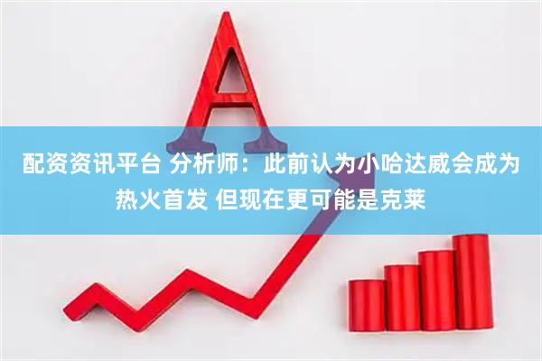 配资资讯平台 分析师:此前认为小哈达威会成为热火首发 但现在更可能是克莱